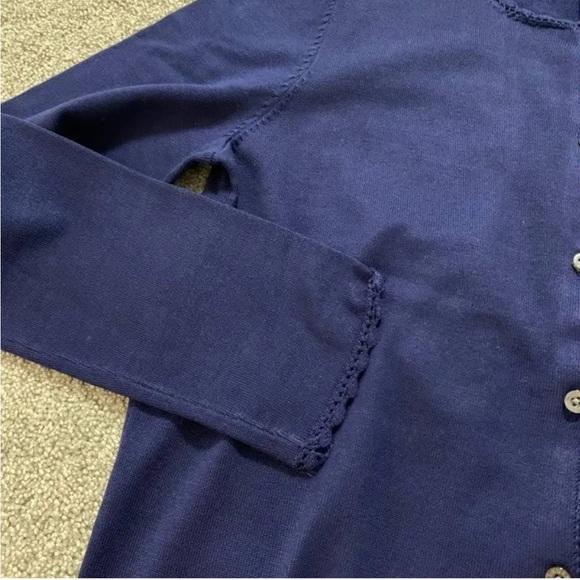 Lauren Ralph Lauren Vintage Petites Silk Long Sleeve Button Down Cardigan - Picture 5 of 6